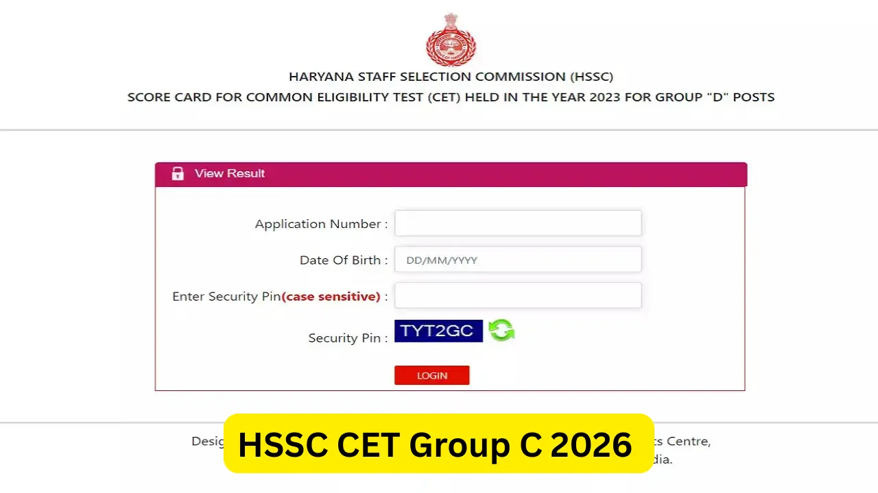 HSSC CET Group C 2026 PMT Date & Candidates List Released