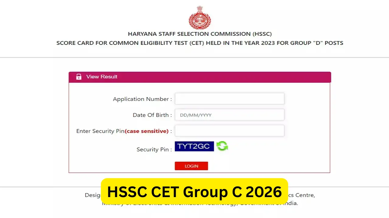 HSSC CET Group C 2026 PMT Date & Candidates List Out